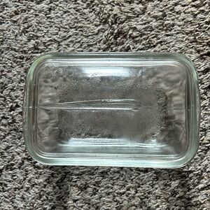 Vintage Glasbake Loaf Pan with Fin Lid